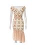 Atoir Graphic Tan Ivory Cocktail Dress Size 4 - photo 1