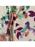 Saloni 100% Silk Floral Multi Color White Pink Long Sleeve Blouse Size 4 - photo 4