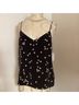 Equipment 100% Silk Stars Black Tank Top Size XS - photo 4