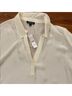 J.Crew 100% Viscose Solid White Ivory Long Sleeve Blouse Size 2X - photo 5
