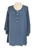 Soft Surroundings Blue 3/4 Sleeve Top Size 1X - photo 1