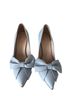Napoleoni 100% Leather Blue Heels Size EU 38 - photo 1