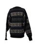 Handknitted Internationale Express 100% Wool Aztec Or Tribal Print Fair Isle Blue Black Wool Sweater Size S - photo 2