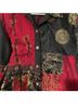 Chico's Black Red Gold Jacket Size 1 - photo 3