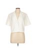 Lulus 100% Polyester White Short Sleeve Silk Top Size L - photo 1