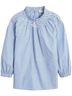 J.Crew Stripes Blue White 3/4 Sleeve Blouse Size XL - photo 1