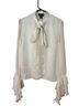 Gracia 100% Polyester White Long Sleeve Blouse Size M - photo 1