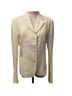 Faconnable 100% Linen Solid White Blazer Size 10 - photo 2