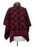 Evan Picone 100% Acrylic Graphic Aztec Or Tribal Print Red Black Poncho Size S - photo 1