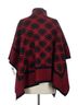 Evan Picone 100% Acrylic Graphic Aztec Or Tribal Print Red Black Poncho Size S - photo 2