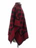 Evan Picone 100% Acrylic Graphic Aztec Or Tribal Print Red Black Poncho Size S - photo 5