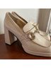 Sole Bliss 100% Leather White Heels Size EU 39 - photo 4