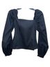 Marcella 100% Cotton Black Long Sleeve Blouse Size XS - photo 1