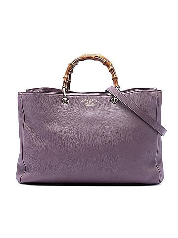 Gucci Large Calfskin Bamboo Shopper Satchel (view 1)