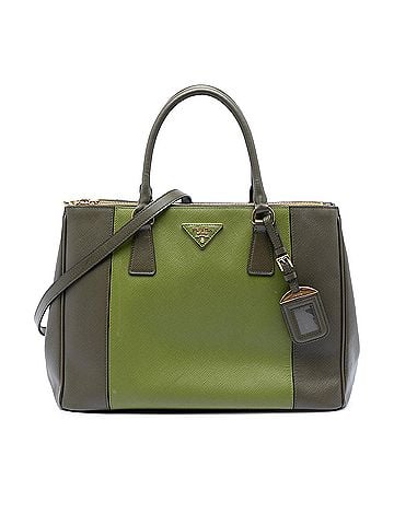 Prada Medium Bicolor Saffiano Lux Galleria Double Zip Satchel (view 1)