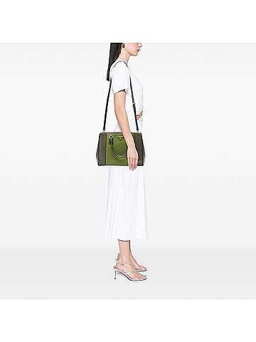 Prada Medium Bicolor Saffiano Lux Galleria Double Zip Satchel (view 2)