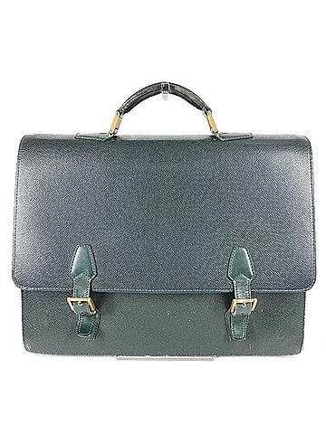 Louis Vuitton LOUIS VUITTON M30084 Taiga Tashkent Bag, Handbag, Document Briefcase, Business Leather, Men's, Women's, Epicea Green (view 1)