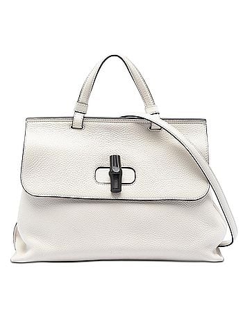 Gucci Medium Leather Bamboo Daily Satchel (view 1)