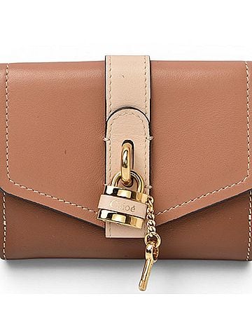 Chloé Chloé Chloe Mini Wallet, ABY Small Trifold Brown Multi (view 2)