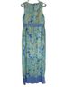 Sandra Darren 100% Polyester Paisley Blue Green Casual Dress Size 8 - photo 2