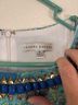 Sandra Darren 100% Polyester Paisley Blue Green Casual Dress Size 8 - photo 3