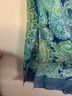 Sandra Darren 100% Polyester Paisley Blue Green Casual Dress Size 8 - photo 5