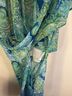 Sandra Darren 100% Polyester Paisley Blue Green Casual Dress Size 8 - photo 7