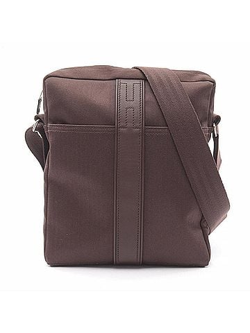 Hermès Hermes Acapulco Pochette Bandoulière MM Shoulder Bag Handbag Leather Toile Chevron Brown (view 1)
