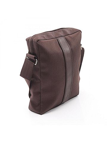 Hermès Hermes Acapulco Pochette Bandoulière MM Shoulder Bag Handbag Leather Toile Chevron Brown (view 2)