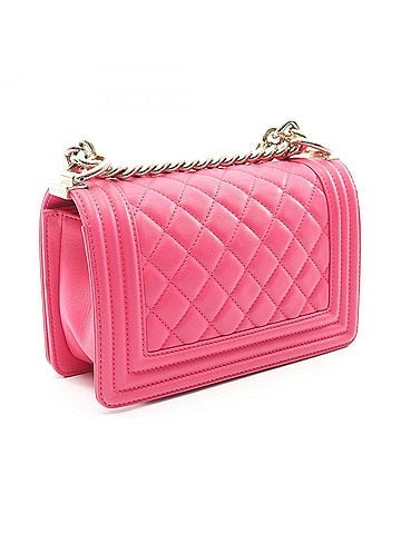 Chanel Chanel Boy Small Shoulder Bag/Handbag, Lambskin Leather, Women's, Pink, A67085 (view 2)