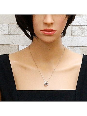 Unbranded Necklace with dangling diamonds, remade in 18K white gold, 0.16ct diamonds and 0.06ct for women. (view 2)