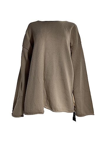 The Row  The Row Oversized Sweater in Brown Cotton (view 1)