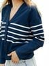 SPANX Stripes Blue Airessentials Stripe Cardigan Size L - photo 5