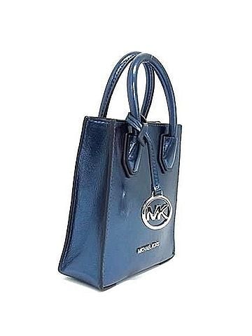 Michael Kors MICHAEL KORS Mercer XS NS Shopper Crossbody Handbag 35H3SM9COM Blue Leather Women's (view 2)