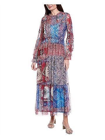 Johnny Was Mazzy Ruffle Neck Dress (view 2)