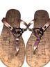 Michael Kors Brown Gold Flip Flops Size 7 - photo 2