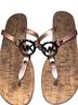 Michael Kors Brown Gold Flip Flops Size 7 - photo 1