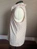 J. McLaughlin Print White Tan Sleeveless Blouse Size L - photo 5