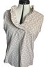 J. McLaughlin Print White Tan Sleeveless Blouse Size L - photo 1