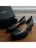 dr Liza 100% Leather Black Heels Size 8 1/2 - photo 4