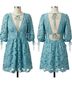Storia 100% Polyester Solid Teal Blue Cocktail Dress Size M - photo 1