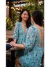 Storia 100% Polyester Solid Teal Blue Cocktail Dress Size M - photo 5