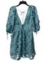 Storia 100% Polyester Solid Teal Blue Cocktail Dress Size M - photo 2