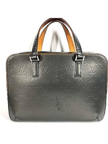 Louis Vuitton LOUIS VUITTON M55135 Monogram Matte Malden Briefcase, Bag, Document Tote Business Leather, Men's, Women's, Navy (view 1)