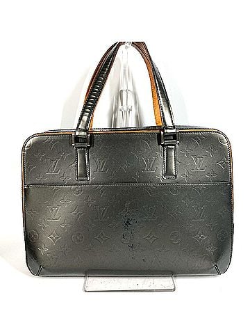 Louis Vuitton LOUIS VUITTON M55135 Monogram Matte Malden Briefcase, Bag, Document Tote Business Leather, Men's, Women's, Navy (view 2)