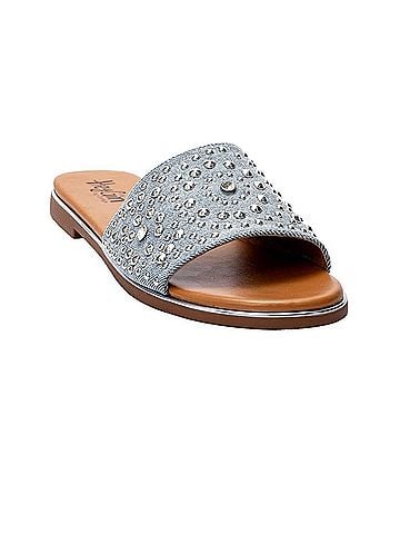 Hey Girl by Corkys Women's Bail Money Sandal in Blue Denim (view 2)