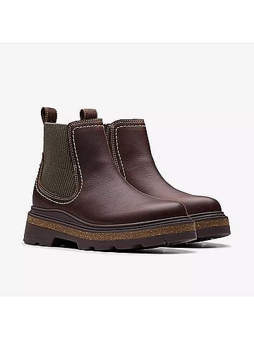 Clarks Women's Hencroft Step Waterproof Boots in Brown Leather (view 2)