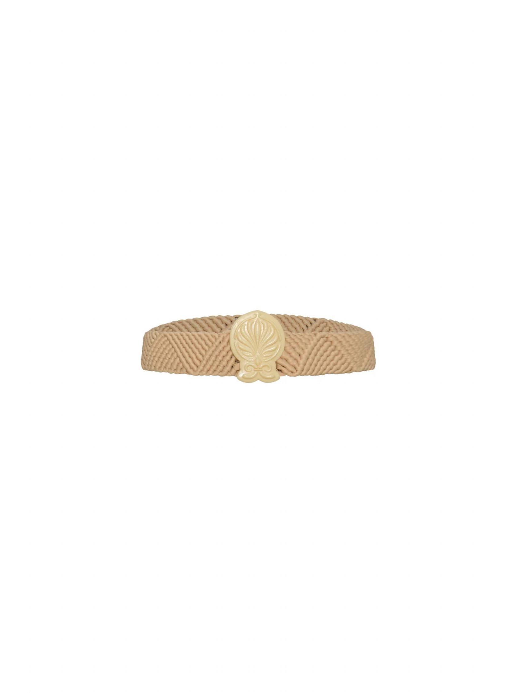 NEW JUAN DE DIOS women\'s costa dorada braided belt in nude Juan de Dios | Costa Dorada Braided Belt | Black | Fashionkind main image 3