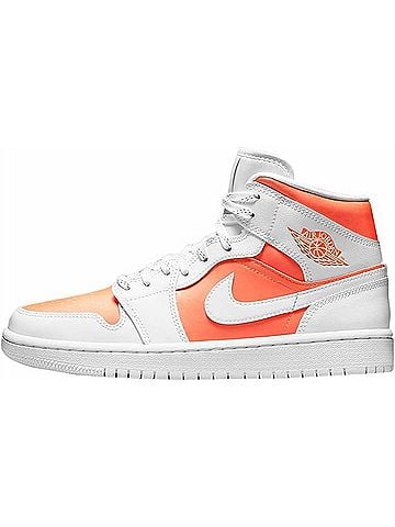 Nike Women's Air Jordan 1 Mid Se Shoes in Bright Citrus (view 2)