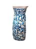 Liquid 100% Silk Print Blue White Casual Dress Size 4 - photo 2